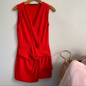 Zara | Sleeveless Red Romper